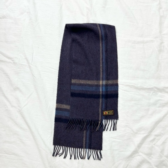 Vintage V. Fraas German Plaid Lambswool Scarf - Picture 2 of 10